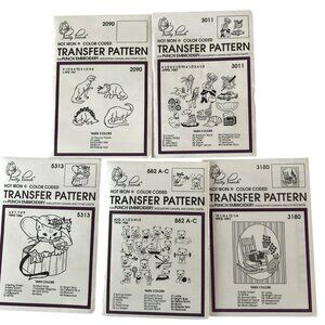 5 Pretty Punch Hot Iron On Transfer Patterns For Punch Embroidery